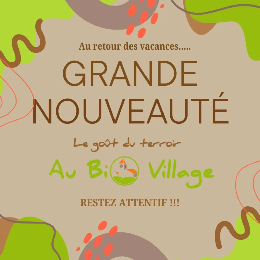 Au retour des vacances .... GRANDE NOUVEAUTE !!!